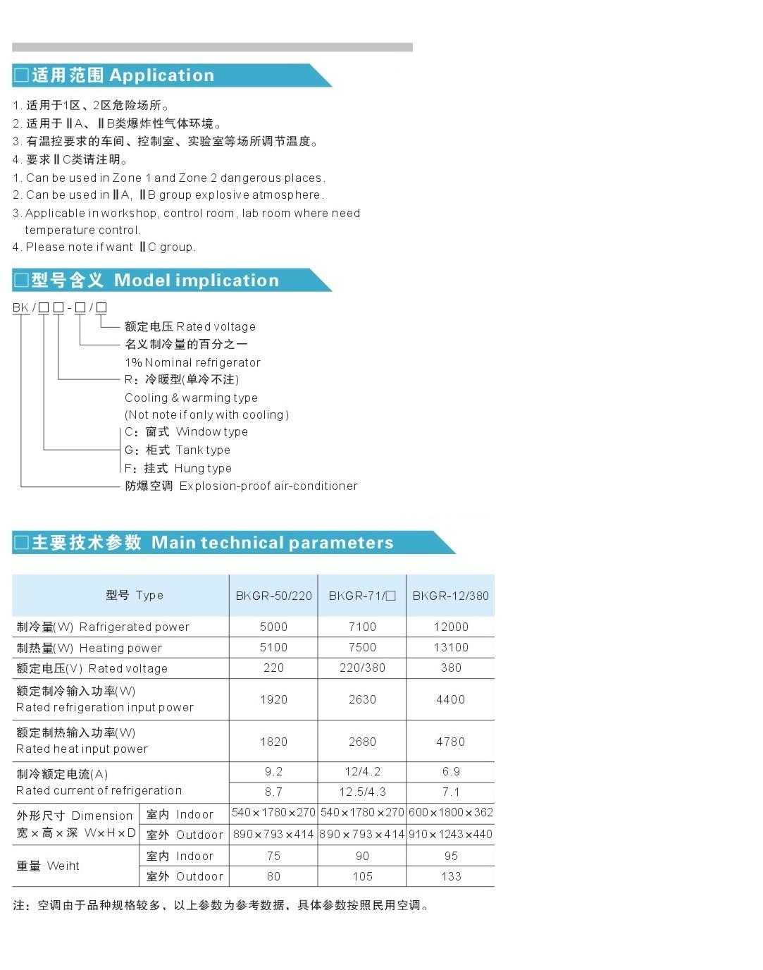 防爆空調(diào)